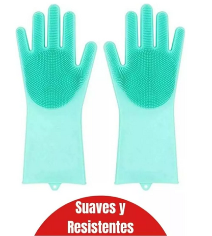 Guantes con cerdas para lavar